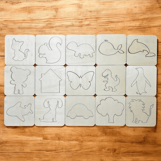 Ahşap Çizim Kartları 15li Paket - Antiola