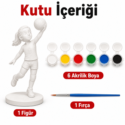 19 Mayıs Sporcu Çocuklar Temalı Boyanabilir Figürler - Antiola