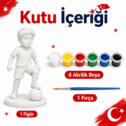 19 Mayıs Sporcu Çocuklar Temalı Boyanabilir Figürler - Antiola