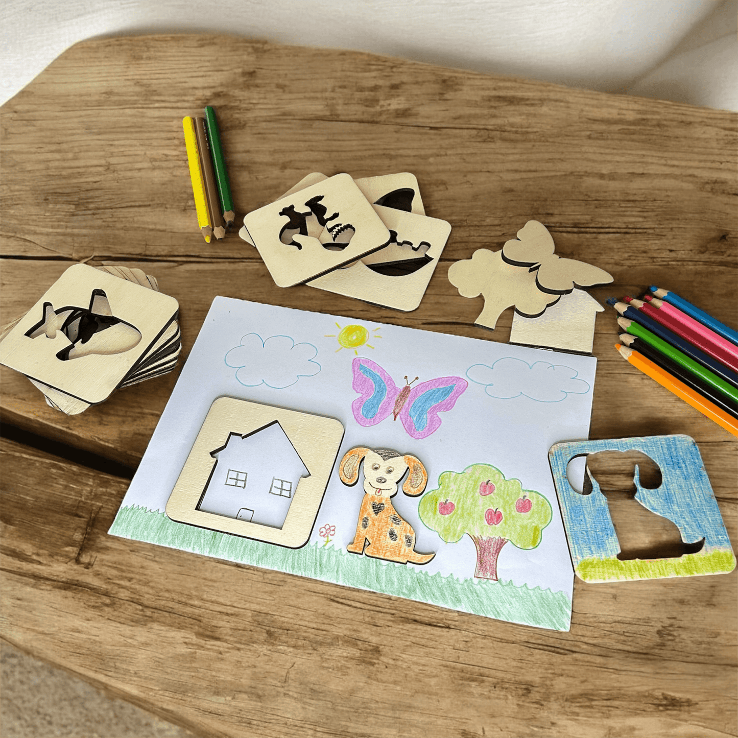 Ahşap Çizim Kartları 15li Paket - Antiola