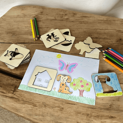 Ahşap Çizim Kartları 15li Paket - Antiola