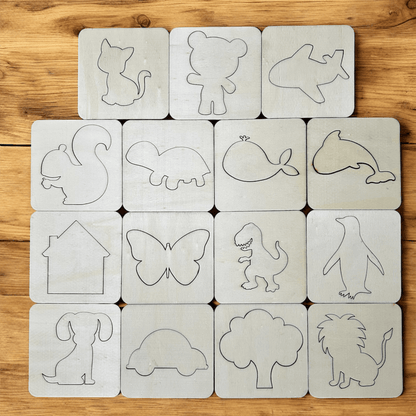 Ahşap Çizim Kartları 15li Paket - Antiola