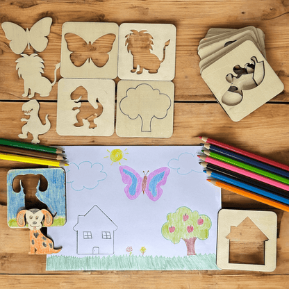 Ahşap Çizim Kartları 15li Paket - Antiola