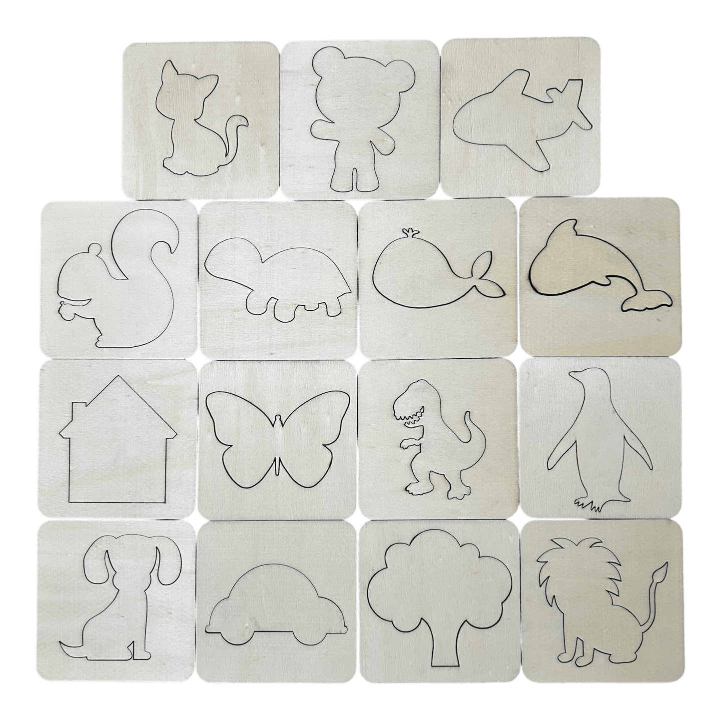 Ahşap Çizim Kartları 15li Paket - Antiola