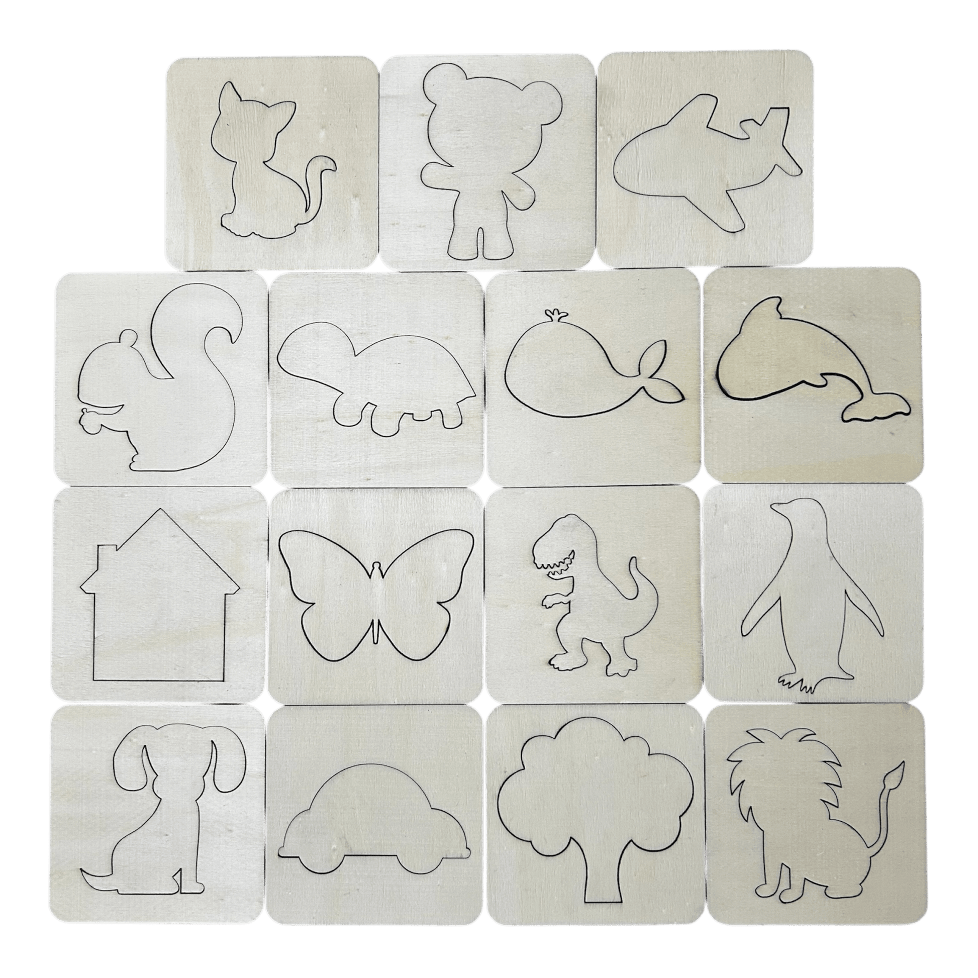 Ahşap Çizim Kartları 15li Paket - Antiola