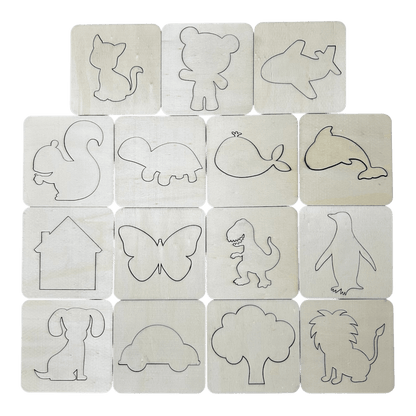 Ahşap Çizim Kartları 15li Paket - Antiola