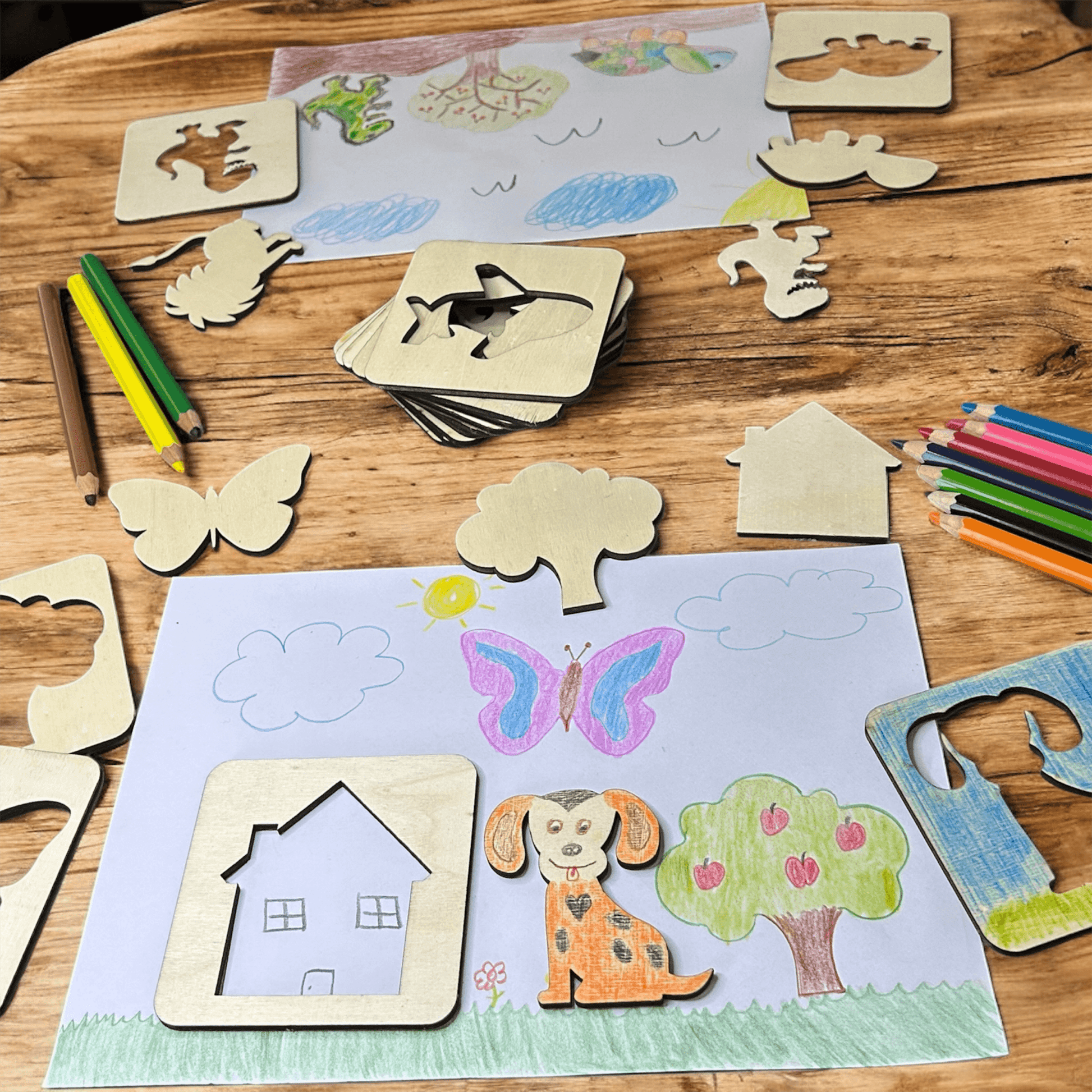 Ahşap Çizim Kartları 15li Paket - Antiola