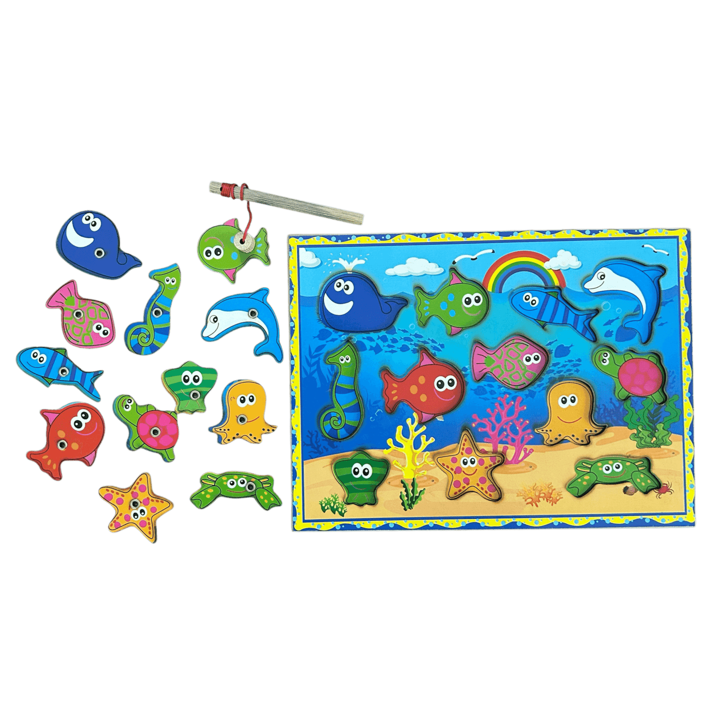 Ahşap, Mıknatıslı Balık Tutma Oyunu - Antiola