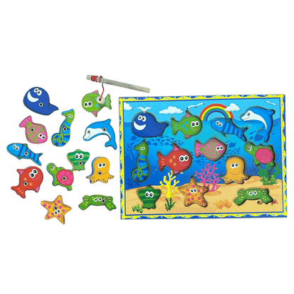 Ahşap, Mıknatıslı Balık Tutma Oyunu - Antiola