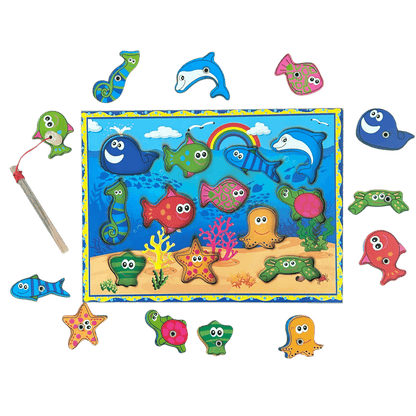 Ahşap, Mıknatıslı Balık Tutma Oyunu - Antiola