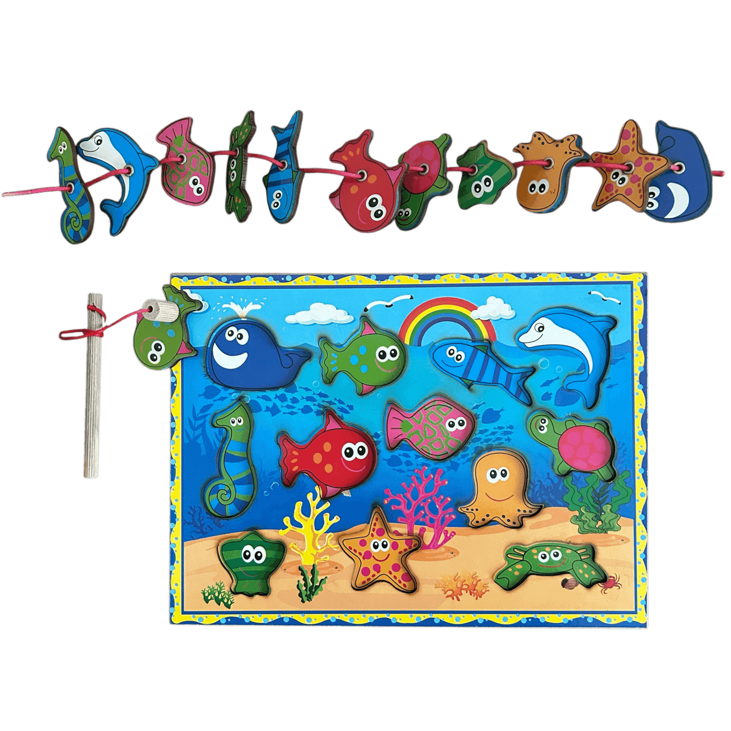 Ahşap, Mıknatıslı Balık Tutma Oyunu - Antiola