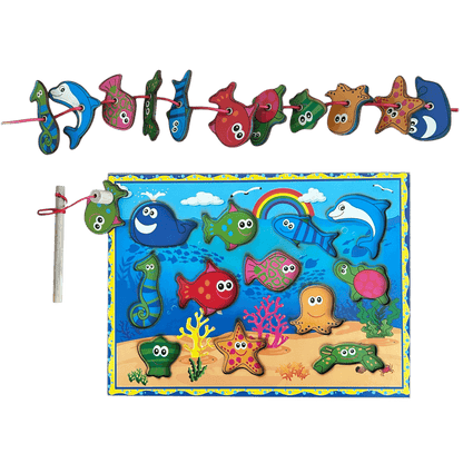 Ahşap, Mıknatıslı Balık Tutma Oyunu - Antiola