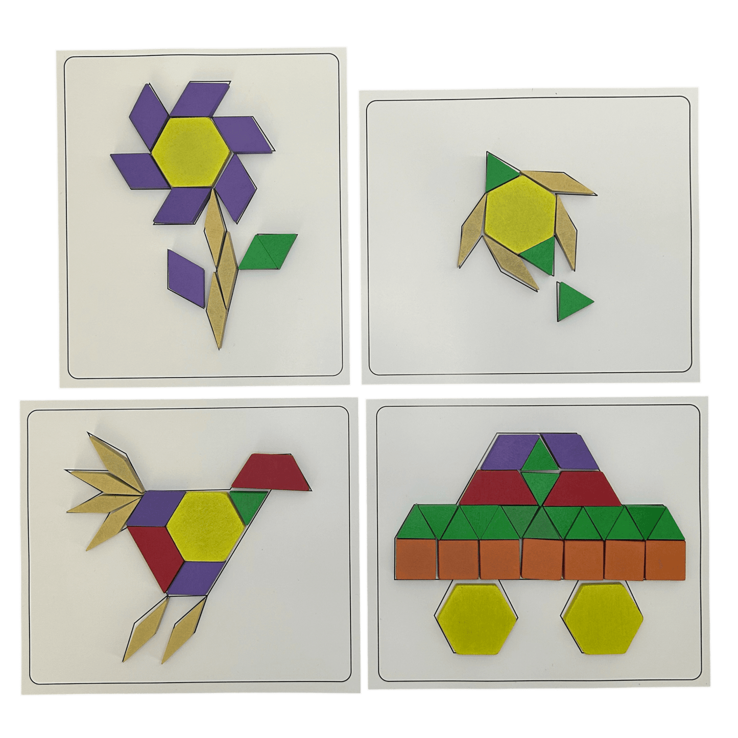 Ahşap Tangram Zeka Oyun Seti - 125 Parça - Antiola