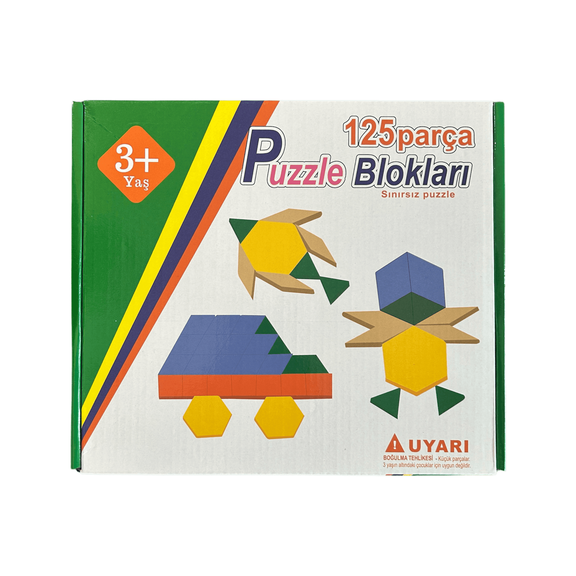 Ahşap Tangram Zeka Oyun Seti - 125 Parça - Antiola