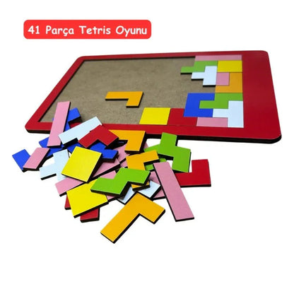 Ahşap Tetris Oyuncağı - Antiola
