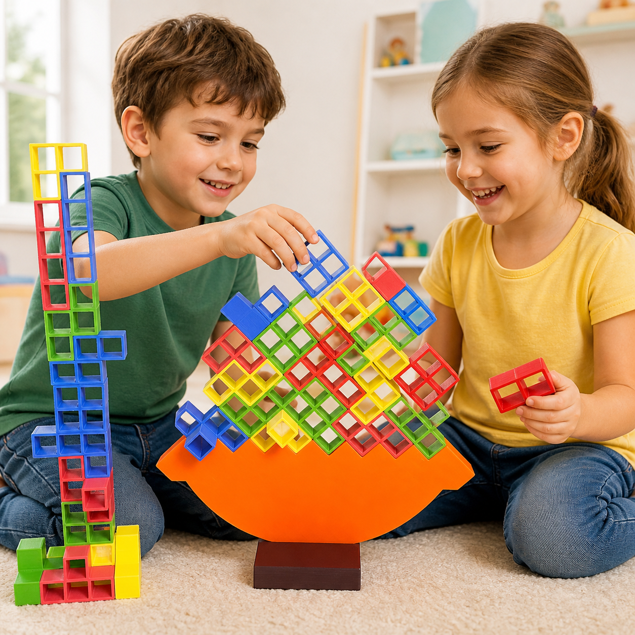 Antiola Denge Blocks Şekil Denge Oyun Seti | 2 - 4 Kişilik | 32 Parça - Antiola