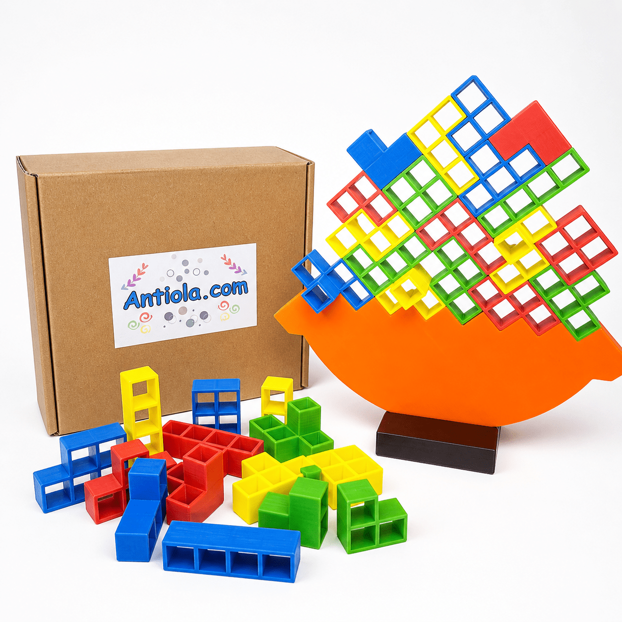 Antiola Denge Blocks Şekil Denge Oyun Seti | 2 - 4 Kişilik | 32 Parça - Antiola