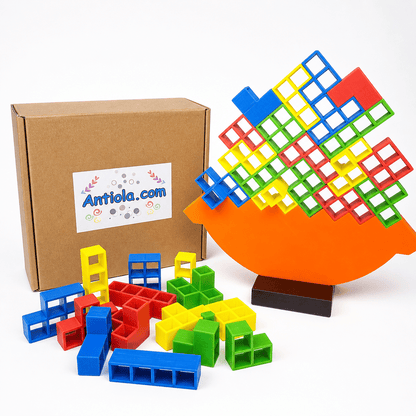 Antiola Denge Blocks Şekil Denge Oyun Seti | 2 - 4 Kişilik | 32 Parça - Antiola