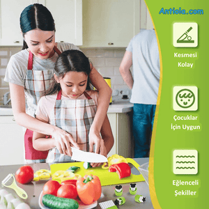 Çocuklar İçin El Kesmeyen Mutfak Araç - Gereçleri - Antiola
