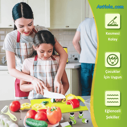 Çocuklar İçin El Kesmeyen Mutfak Araç - Gereçleri - Antiola