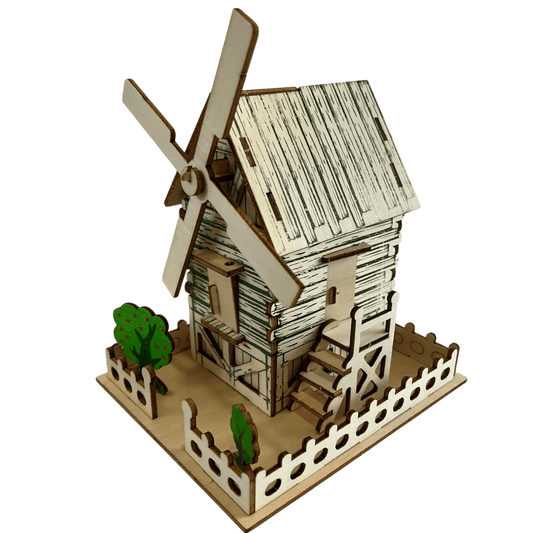 Kendin Yap(DIY) Ahşap Çiftlik Evi Maket Yapım Seti - Antiola