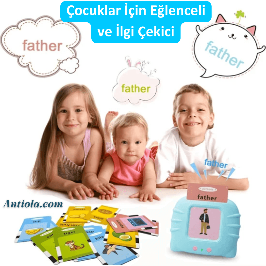 KittyLingo İngilizce Konuşan Kartlar Eğitim Seti - Antiola