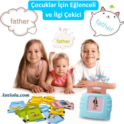 KittyLingo İngilizce Konuşan Kartlar Eğitim Seti - Antiola