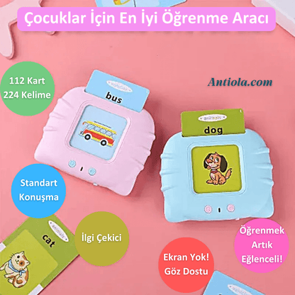 KittyLingo İngilizce Konuşan Kartlar Eğitim Seti - Antiola