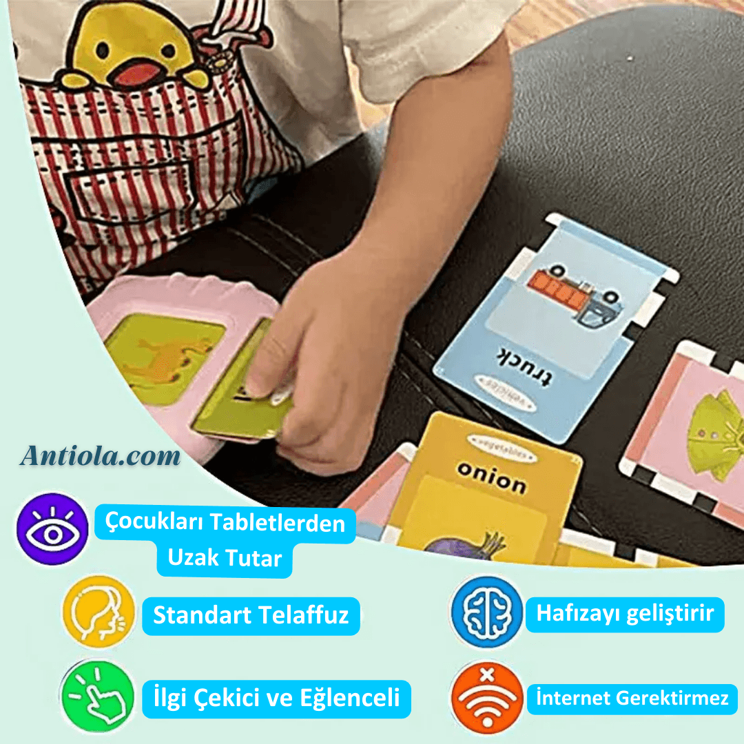 KittyLingo İngilizce Konuşan Kartlar Eğitim Seti - Antiola