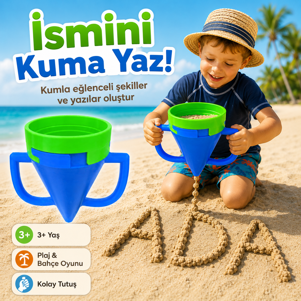 Kum ve Su Dökme Hunisi Plaj Oyuncağı - Antiola