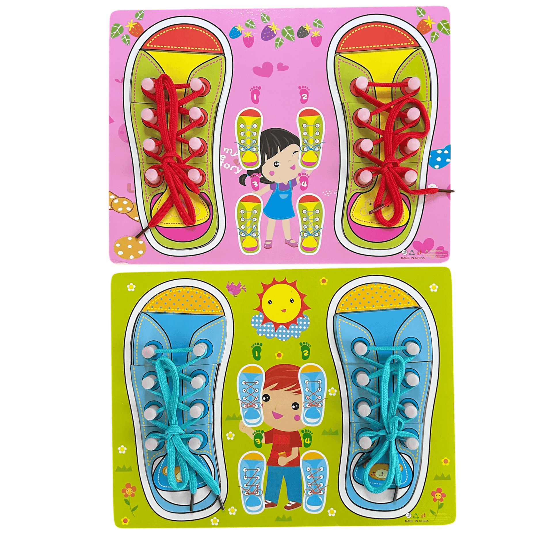 Montessori Bağcık Bağlama, İnce Motor, Duyusal Gelişim Oyuncağı - Antiola