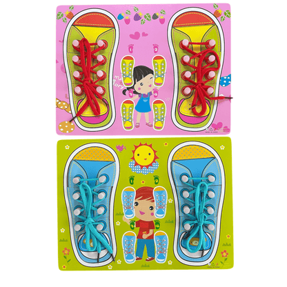 Montessori Bağcık Bağlama, İnce Motor, Duyusal Gelişim Oyuncağı - Antiola