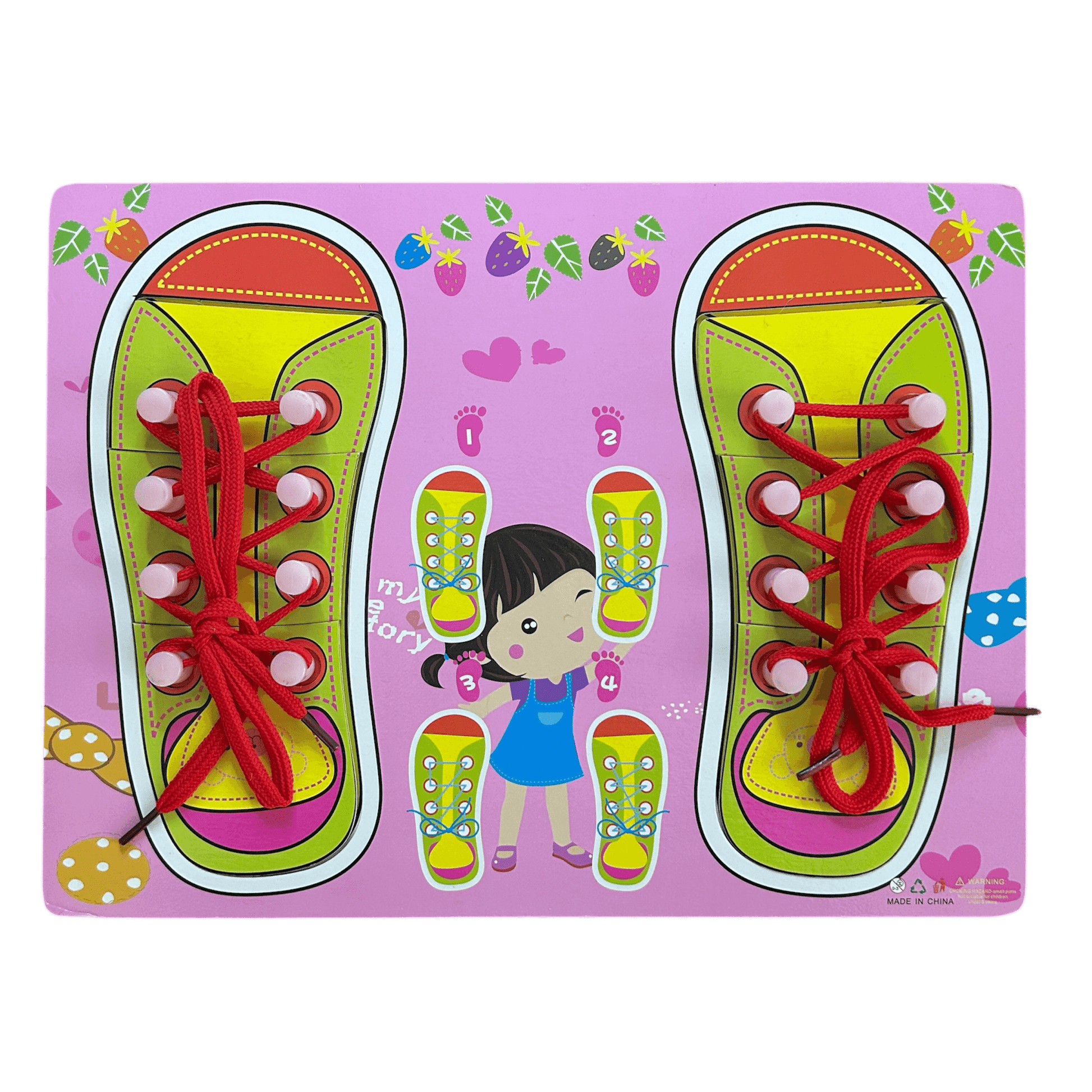 Montessori Bağcık Bağlama, İnce Motor, Duyusal Gelişim Oyuncağı - Antiola