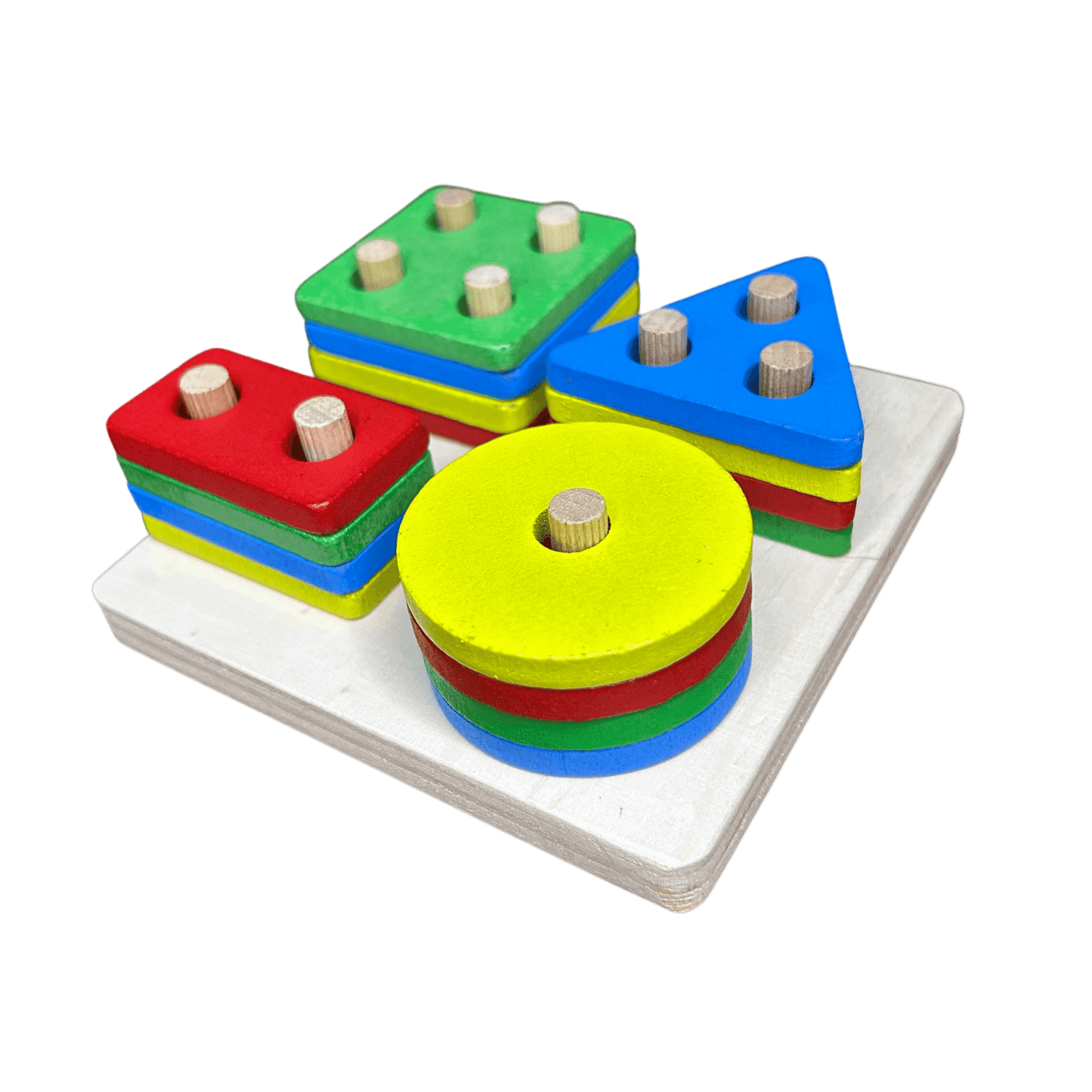 Montessori Kare Ahşap Geometrik Şekiller - Antiola