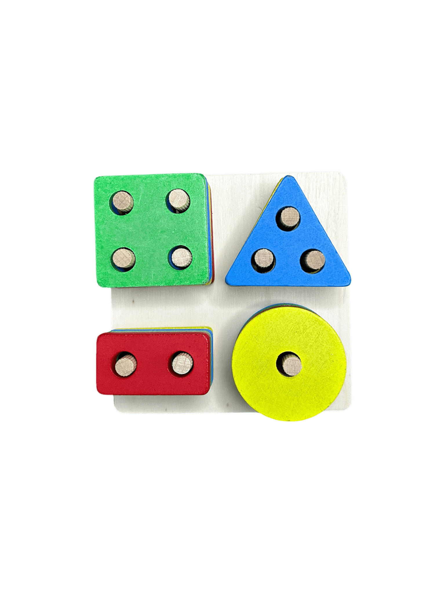 Montessori Kare Ahşap Geometrik Şekiller - Antiola