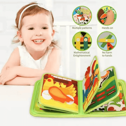 Montessori Keçe Aktivite Kitabı | Çiftlik Temalı Eğitici Oyuncak - Antiola