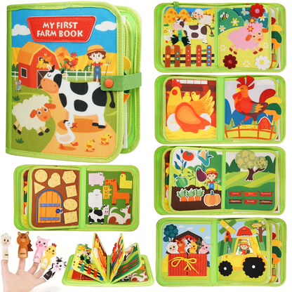 Montessori Keçe Aktivite Kitabı | Çiftlik Temalı Eğitici Oyuncak - Antiola