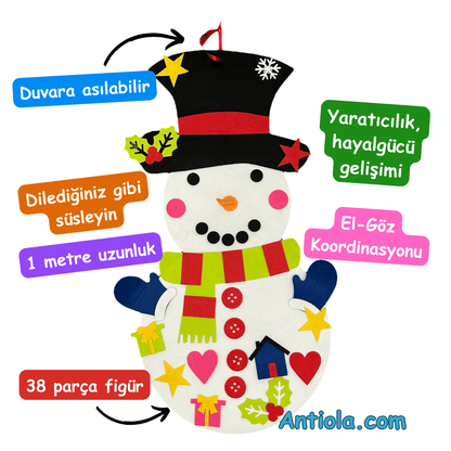 Montessori Keçe Kardan Adam - Antiola