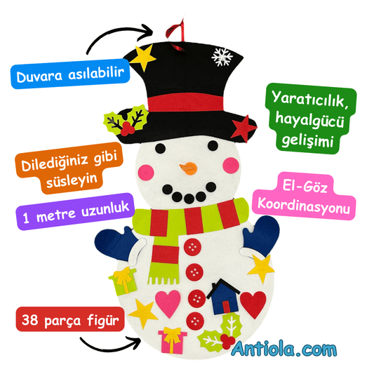 Montessori Keçe Kardan Adam - Antiola