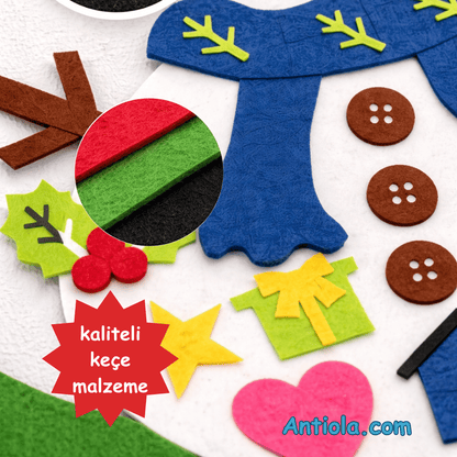 Montessori Keçe Kardan Adam - Antiola