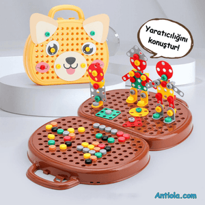 Montessori Toolbox Çocuklar için Tamir Seti - Antiola