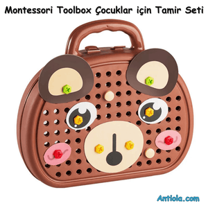 Montessori Toolbox Çocuklar için Tamir Seti - Antiola