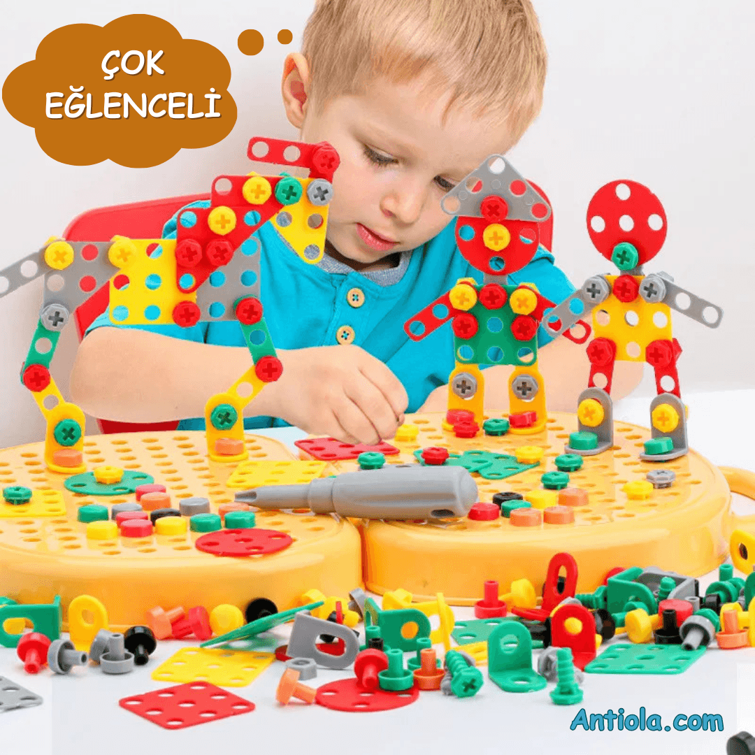 Montessori Toolbox Çocuklar için Tamir Seti - Antiola