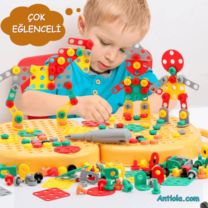 Montessori Toolbox Çocuklar için Tamir Seti - Antiola