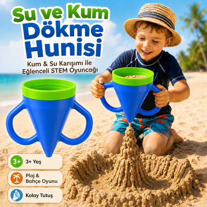 Kum ve Su Dökme Hunisi Plaj Oyuncağı