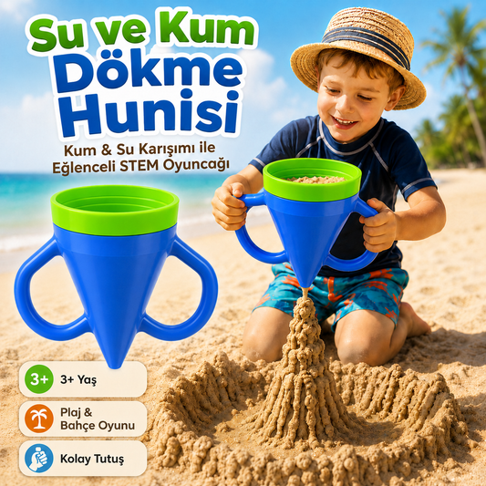 Kum ve Su Dökme Hunisi Plaj Oyuncağı