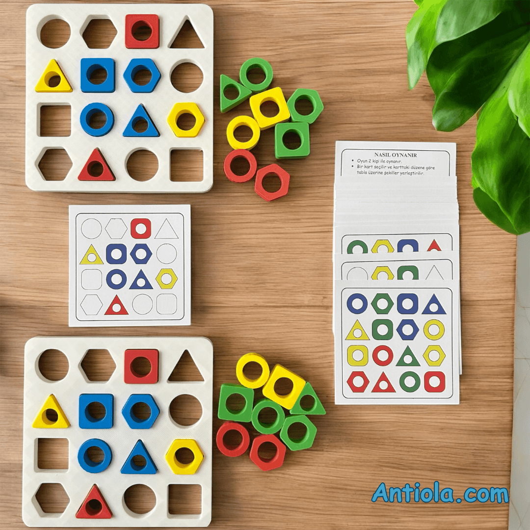 Şekil Renk Eşleştirme Oyun Seti - Antiola