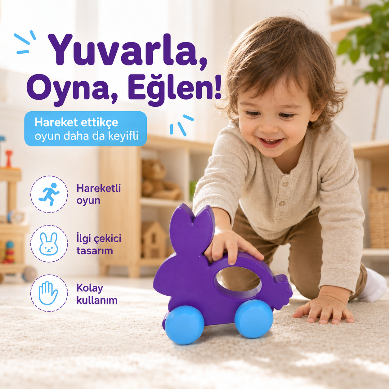 Yuvarlanan Tavşan Oyuncağı