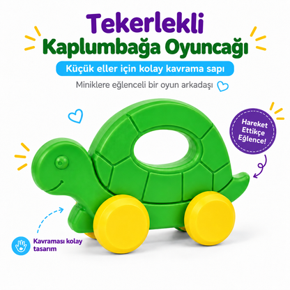 Tekerlekli Yuvarlanan Kaplumbağa Oyuncağı