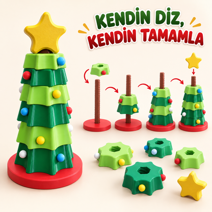 Yılbaşı Ağacı Söktak Çevirmeli Eğitici Oyuncak